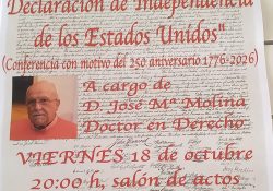 Conferencia «Que oculta el texto de la Declaración de Independencia de los EEUU» a cargo de José María Molina